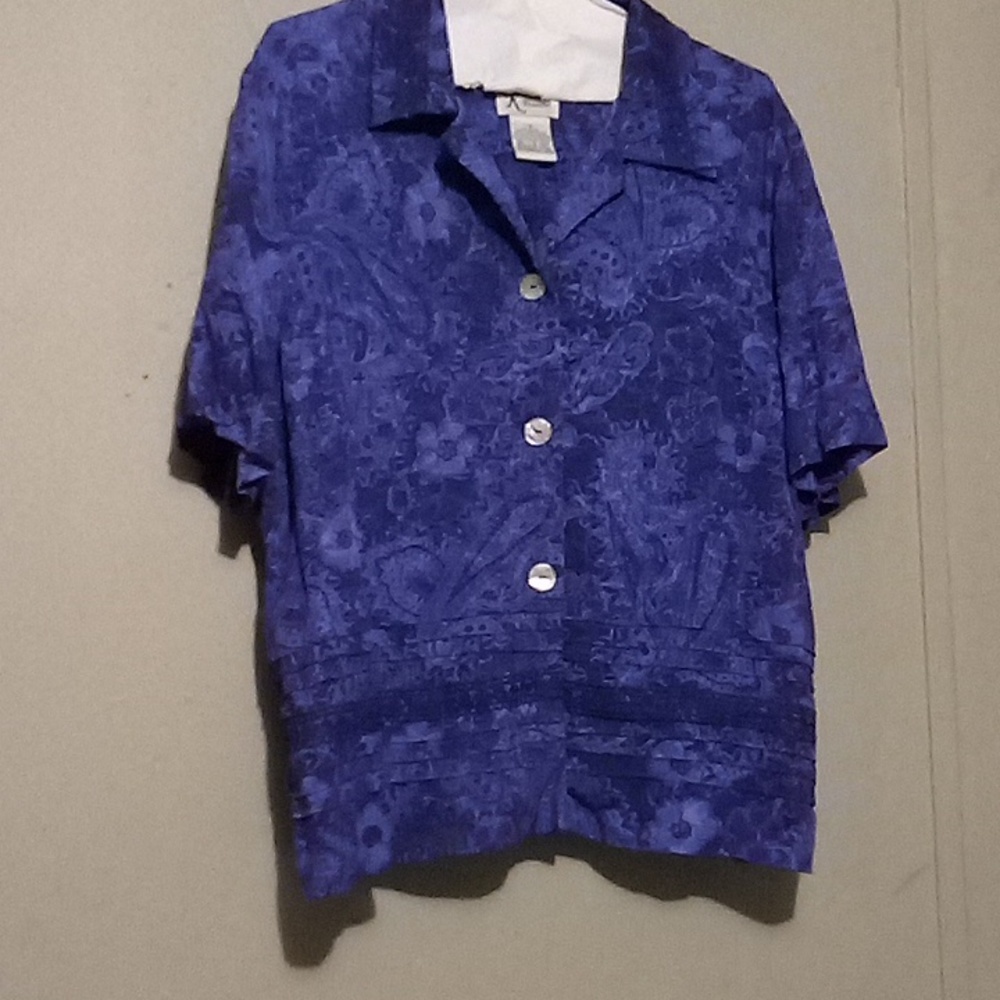Purple button blouse